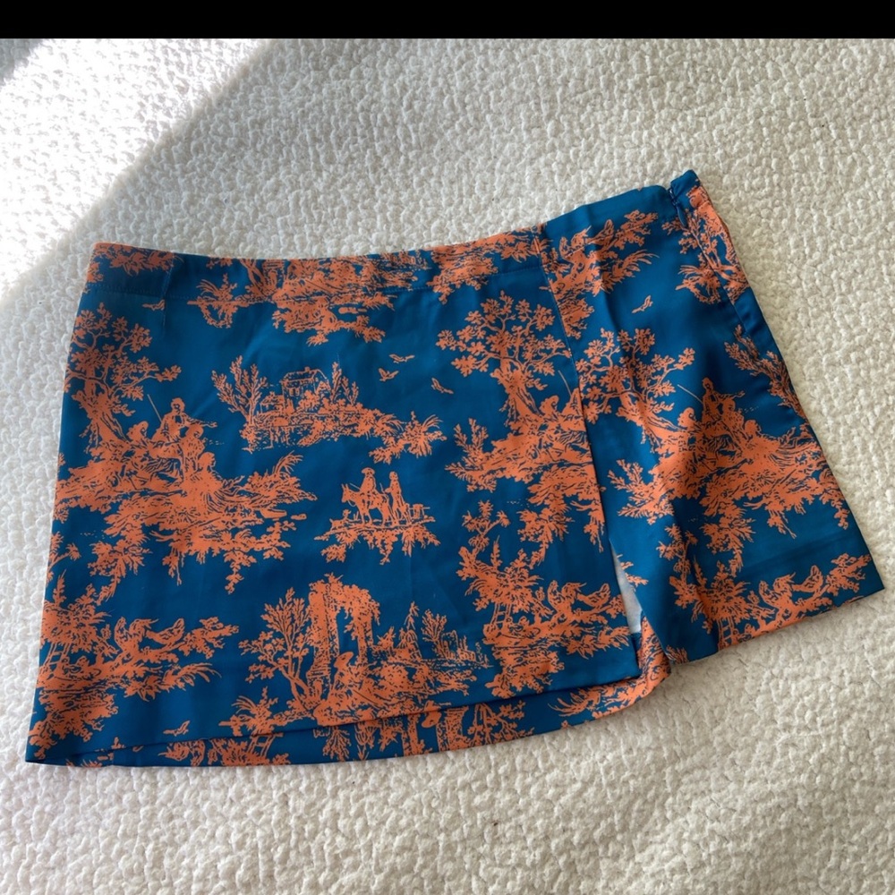 Miaou Women's Blue and Orange Skirt
